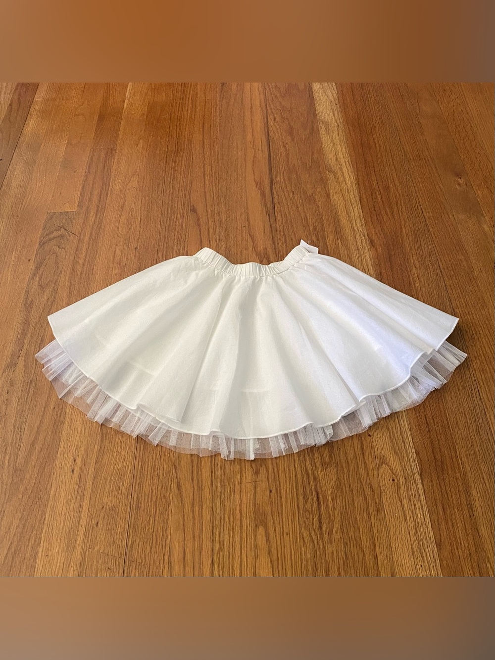 Eliane et Lena White Tulle Layered Skirt